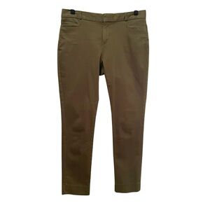 Banana Republic Sloan Fit Women’s Pants Size 2 Olive Green Stretch Ankle Length